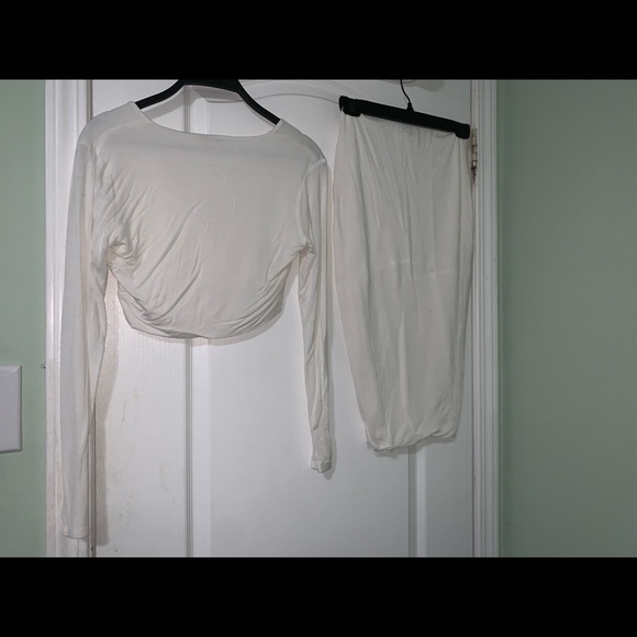 FASHION NOVA - White midi skirt set. - Picture 2 of 2